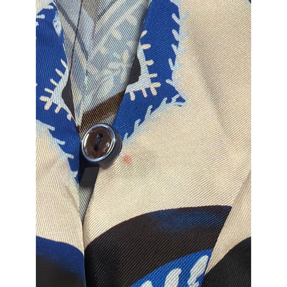 Alexis Robbie Romper Santorini Long Sleeve Blue Geometric Print Kimono Sleeves - Picture 4 of 13